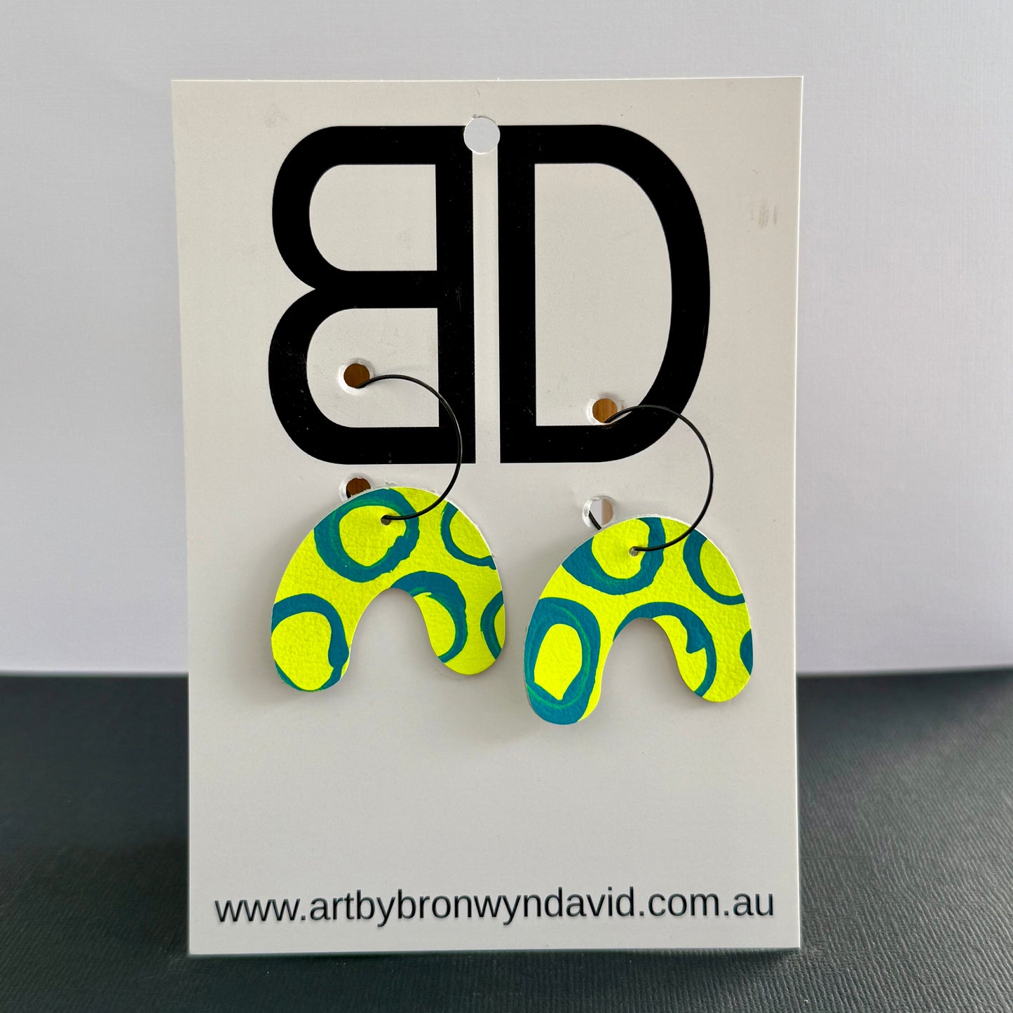 My People - Handmade Painted Leather Earrings - Lightweight Statement Jewellery | Artisan Crafted