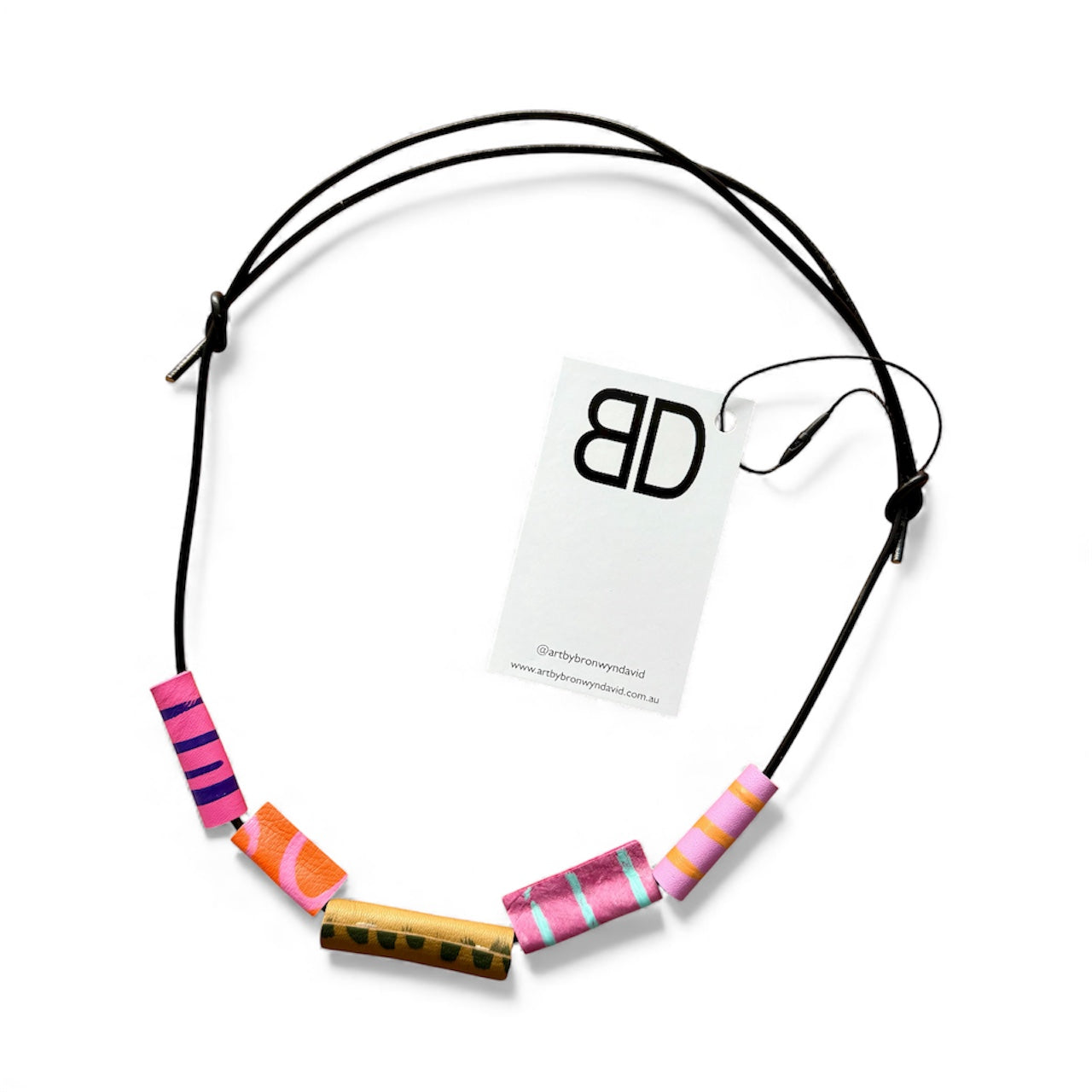 Leather Beaded Necklace