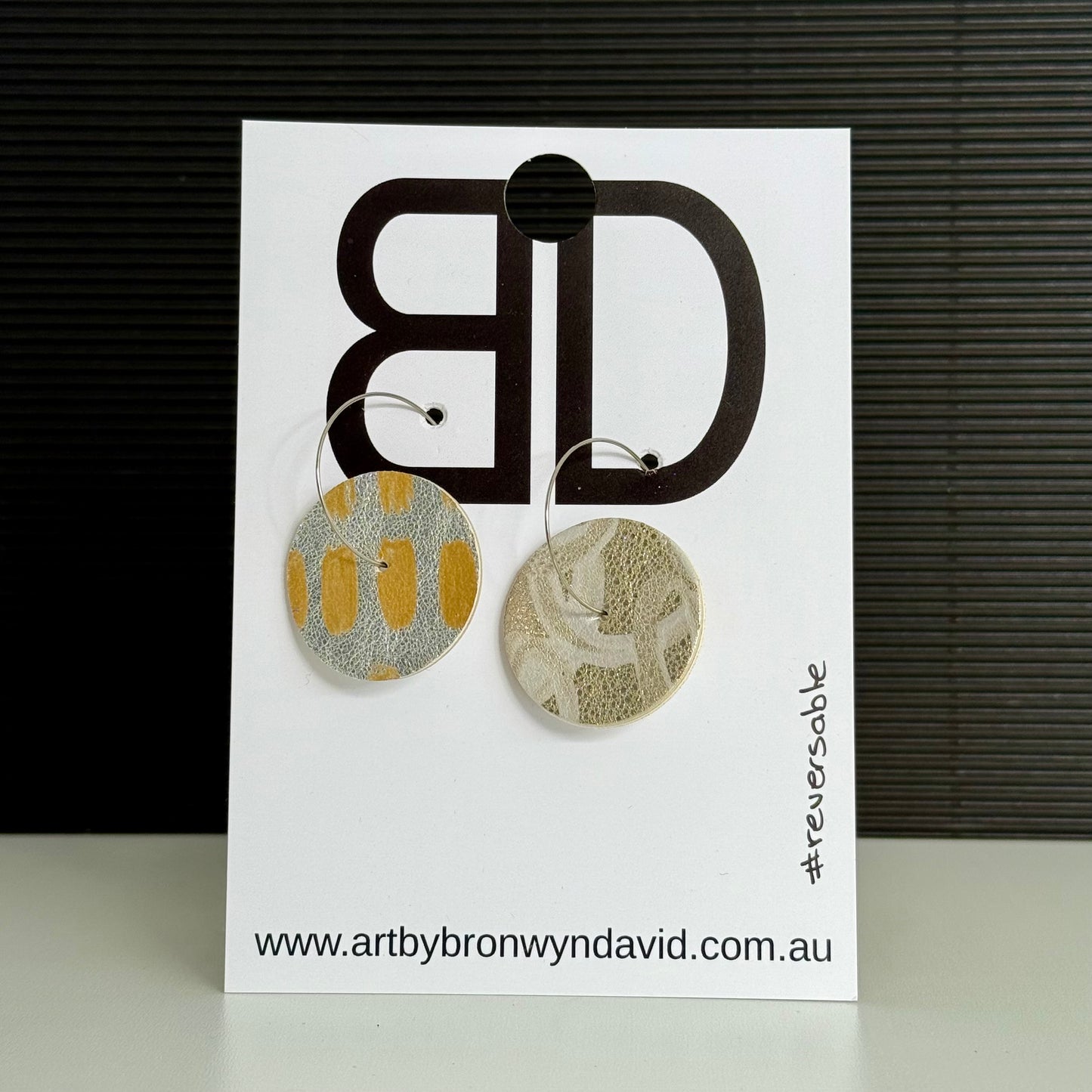 Christmas Collection - Handmade Painted Leather Earrings - Lightweight Statement Jewellery | Artisan Crafted