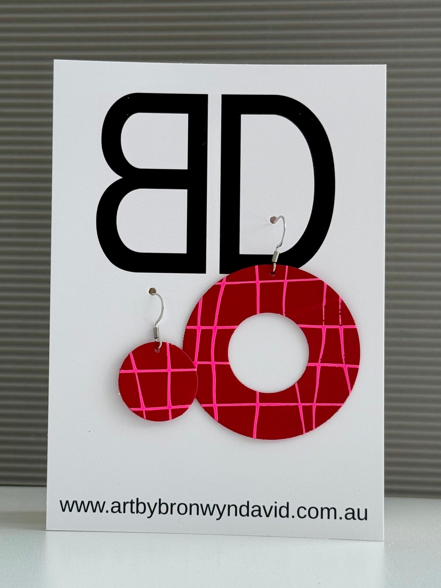 Disks - Handmade Painted Leather Earrings - Lightweight Statement Jewellery | Artisan Crafted