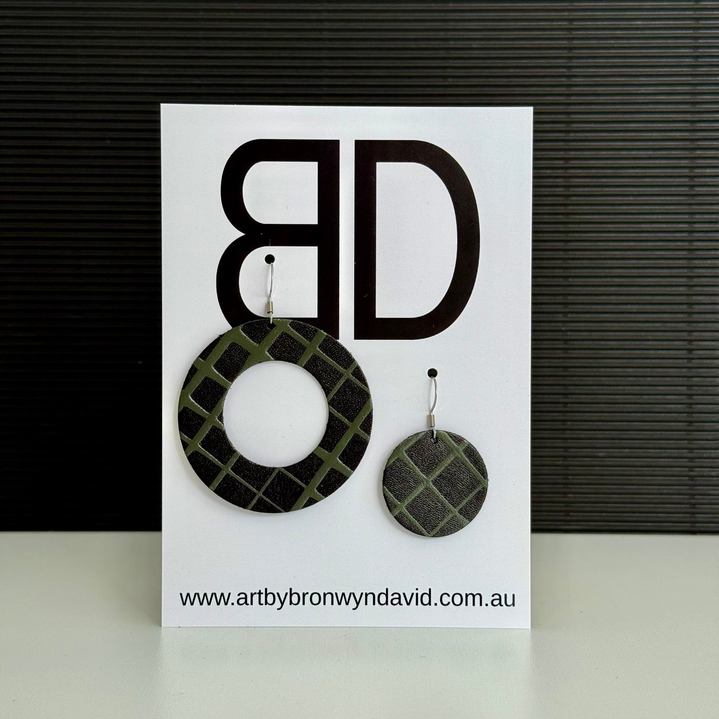 Discs - Handmade Painted Leather Earrings - Lightweight Statement Jewellery | Artisan Crafted