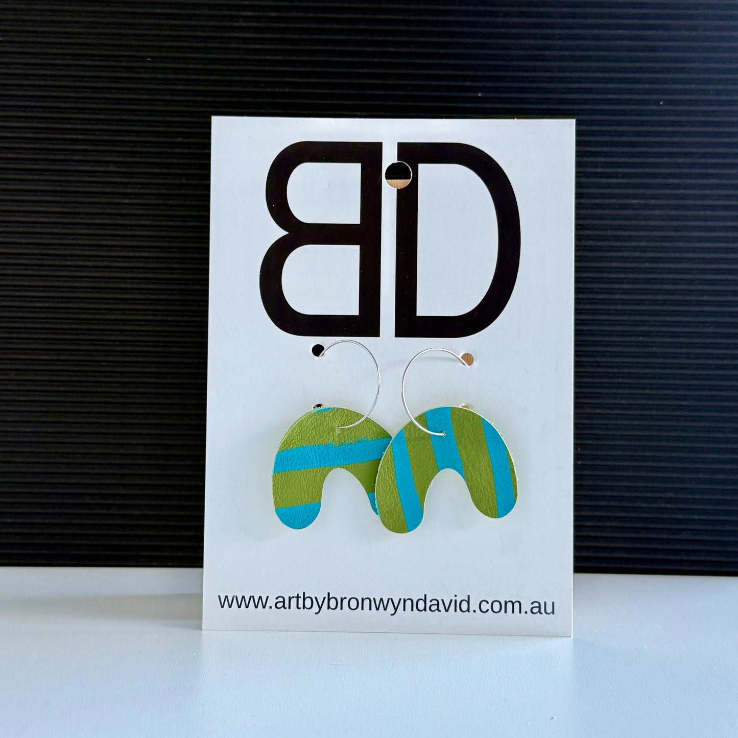 My People - Handmade Painted Leather Earrings - Lightweight Statement Jewellery | Artisan Crafted