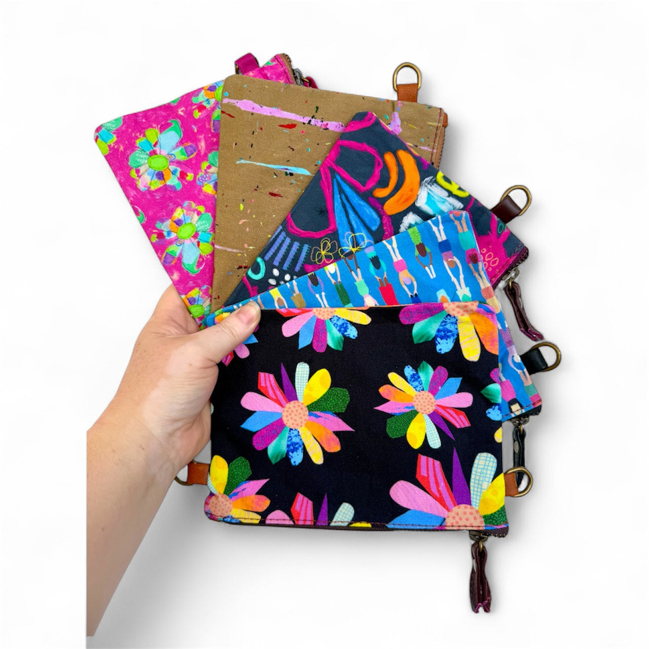 Canvas/Leather Clutch Bag