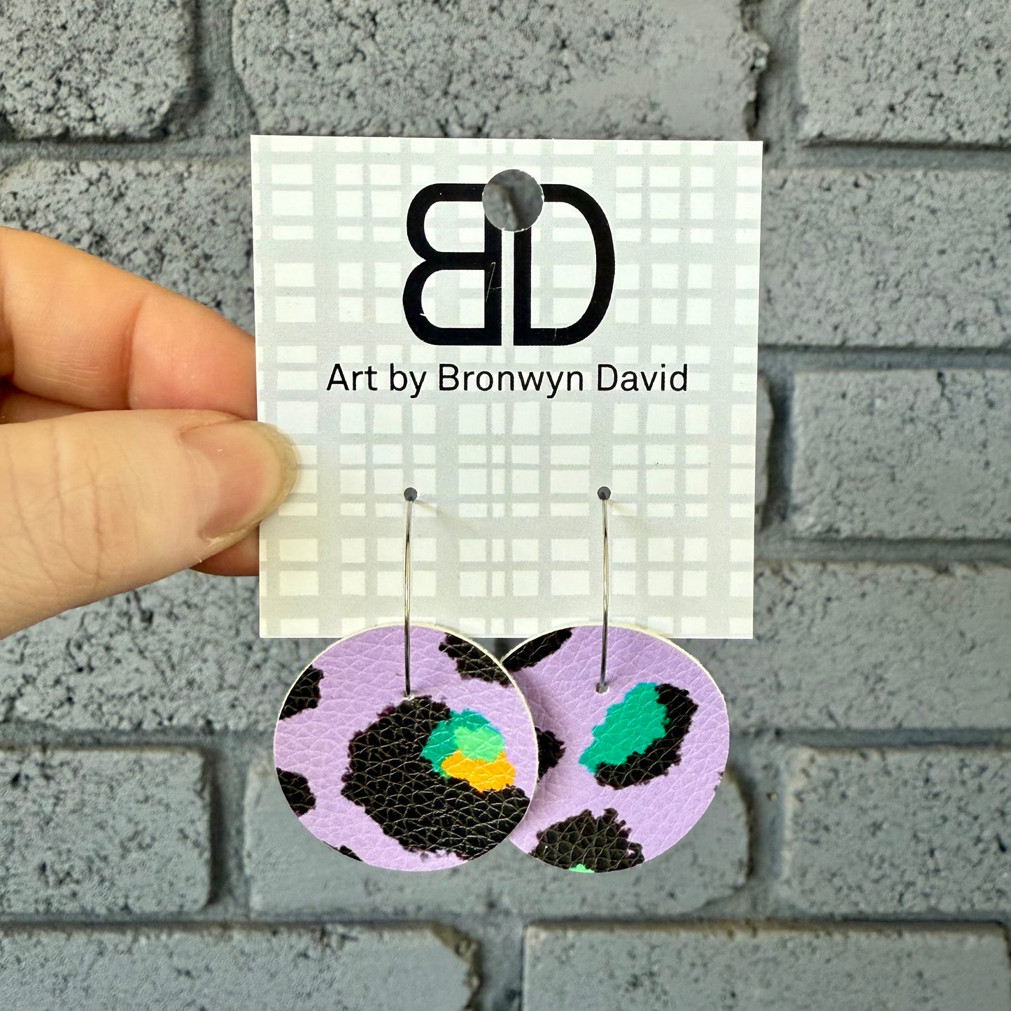 Vegan Leather - purple Leopard