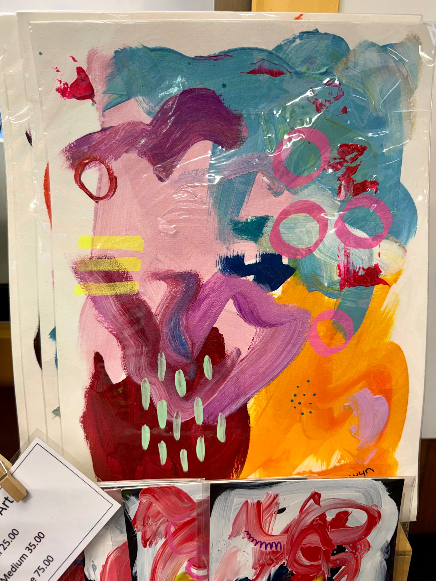 WAW 15 - Large Painting on Card $75 ea