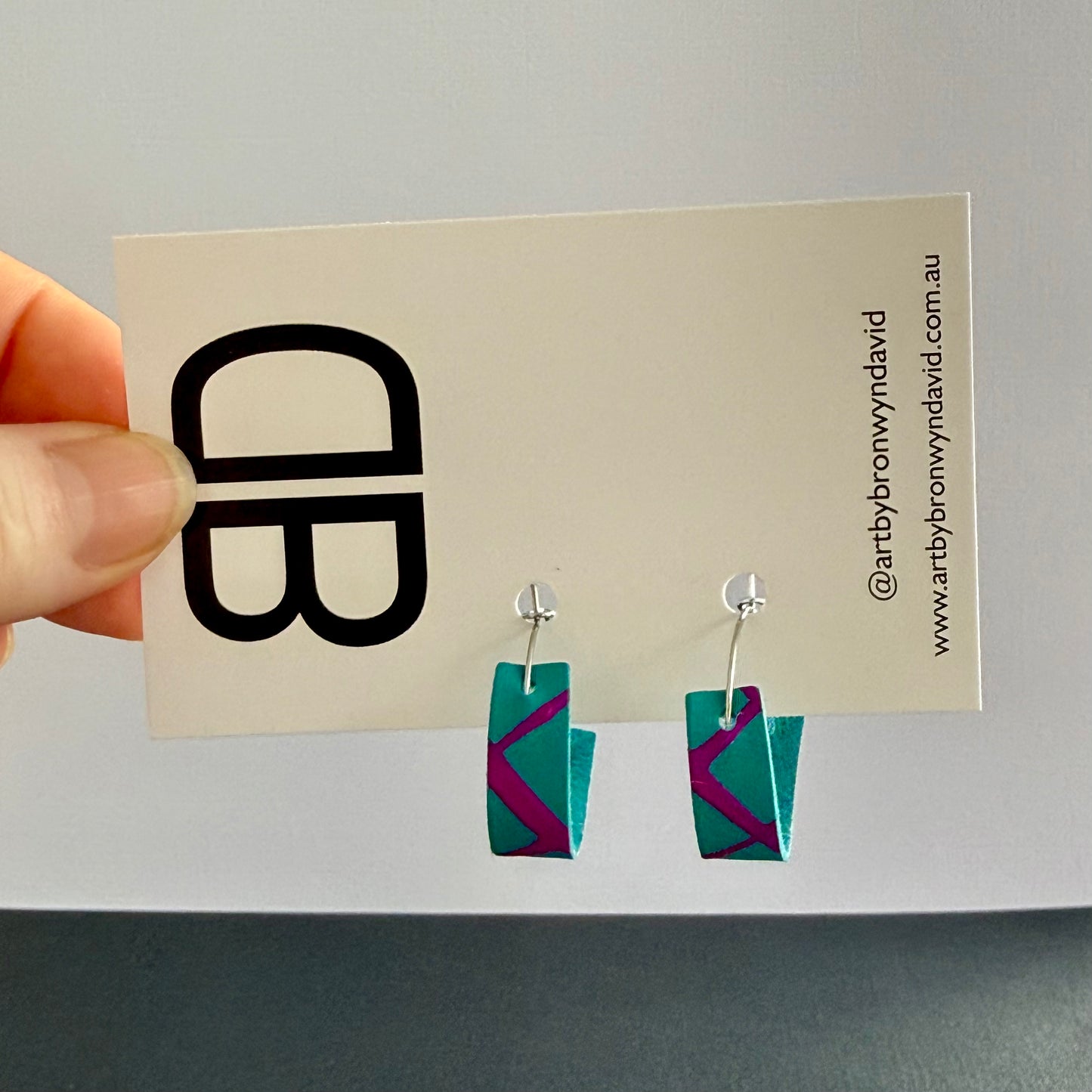 Leather Loops - Handmade Painted Leather Earrings - Lightweight Statement Jewellery | Artisan Crafted
