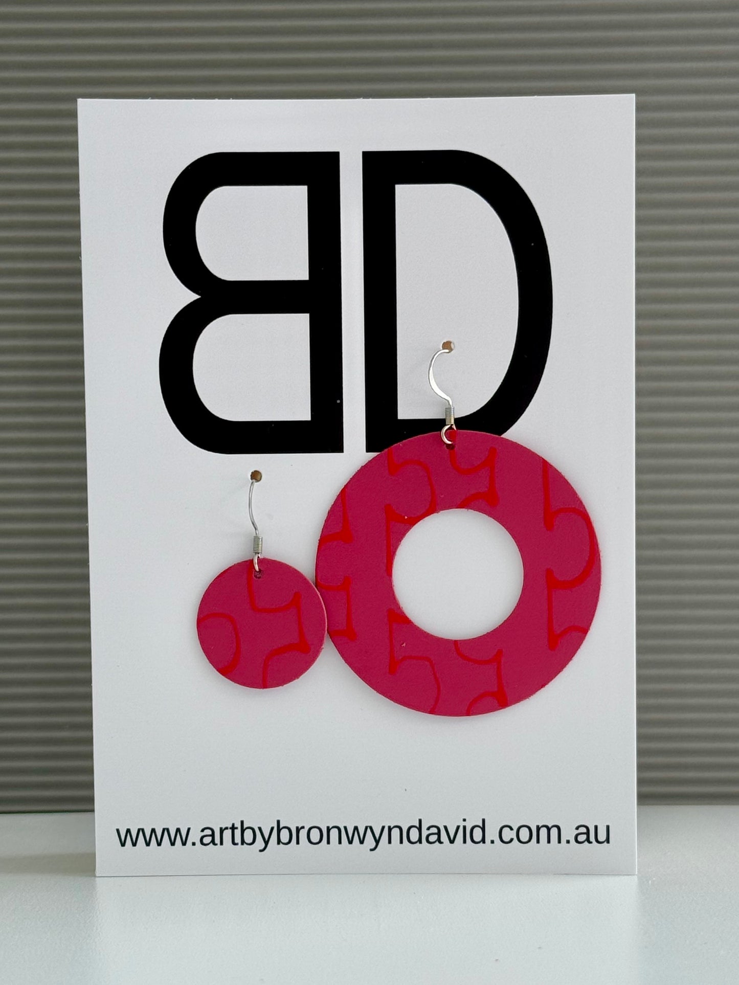 Disks - Handmade Painted Leather Earrings - Lightweight Statement Jewellery | Artisan Crafted