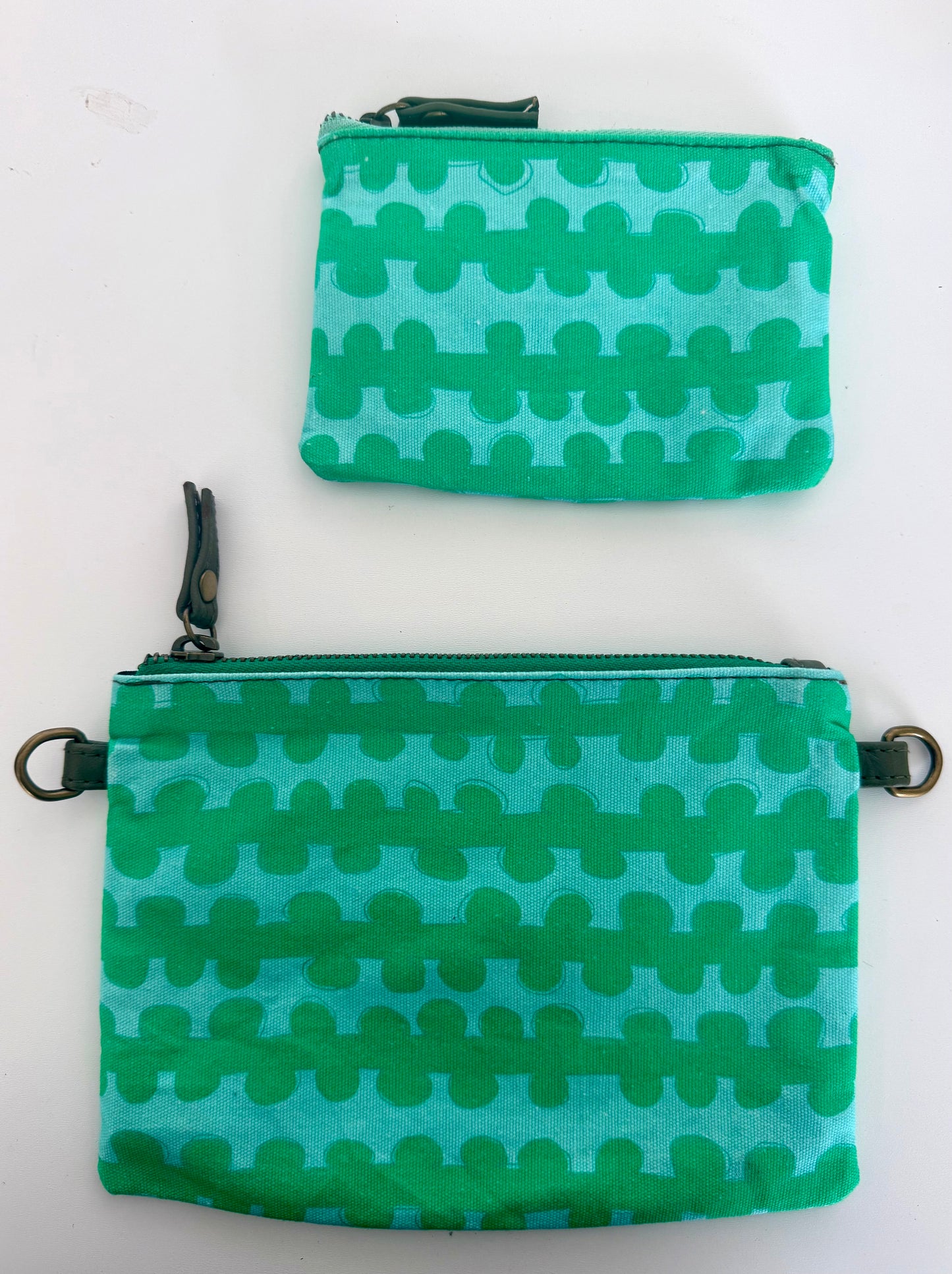Kelp | Handmade Canvas & Leather Coin Purse | Aboriginal Art | Art by Bronwyn David