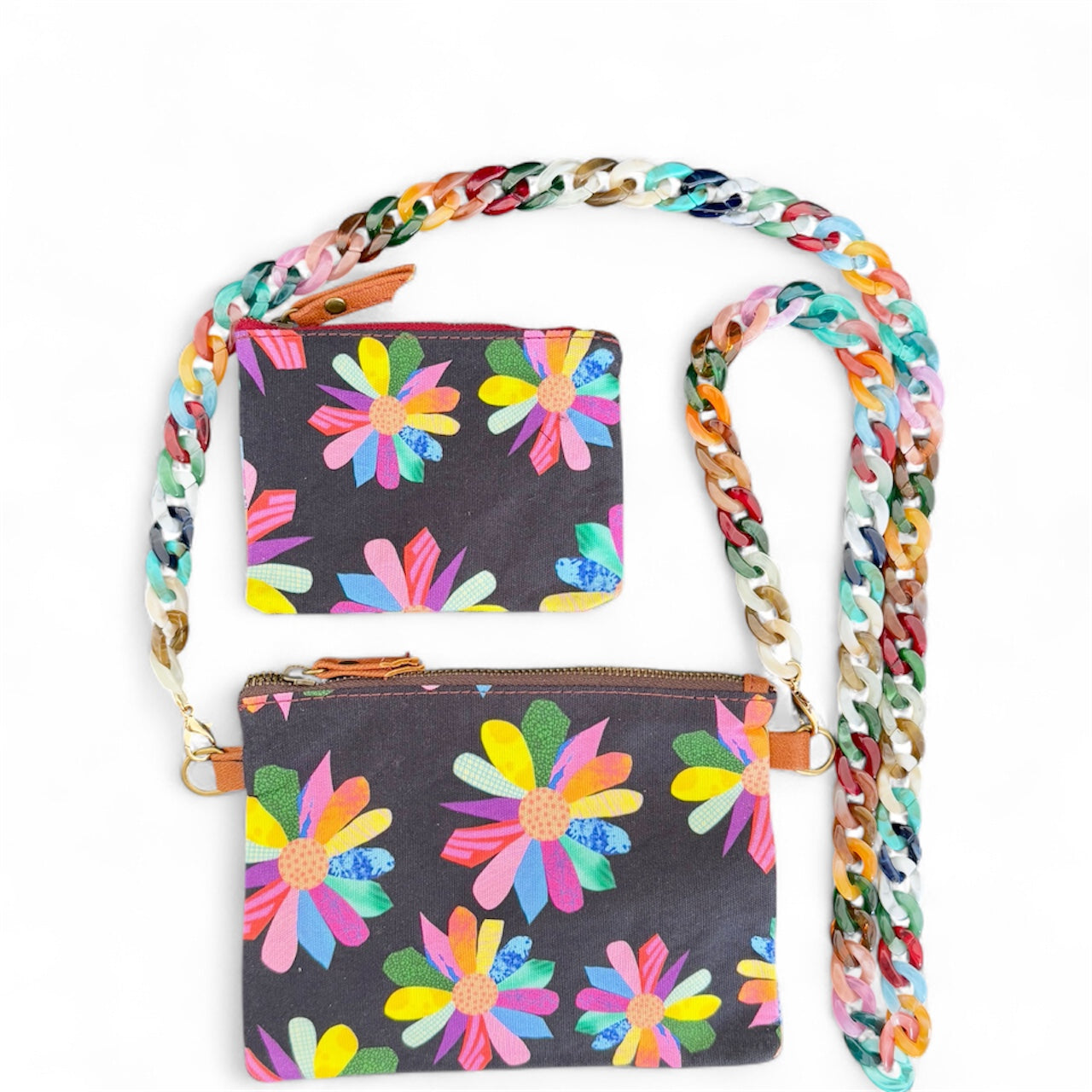 Canvas/Leather Clutch Bag