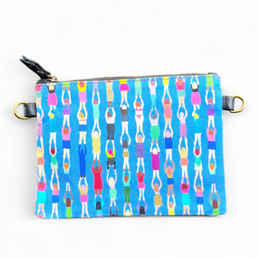 Canvas/Leather Clutch Bag