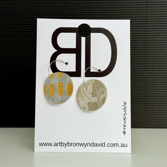 Christmas Collection - Handmade Painted Leather Earrings - Lightweight Statement Jewellery | Artisan Crafted