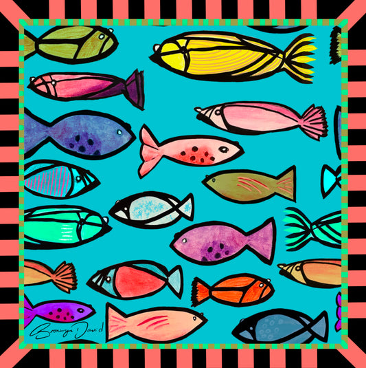 Silk Scarf - Fancy Fish