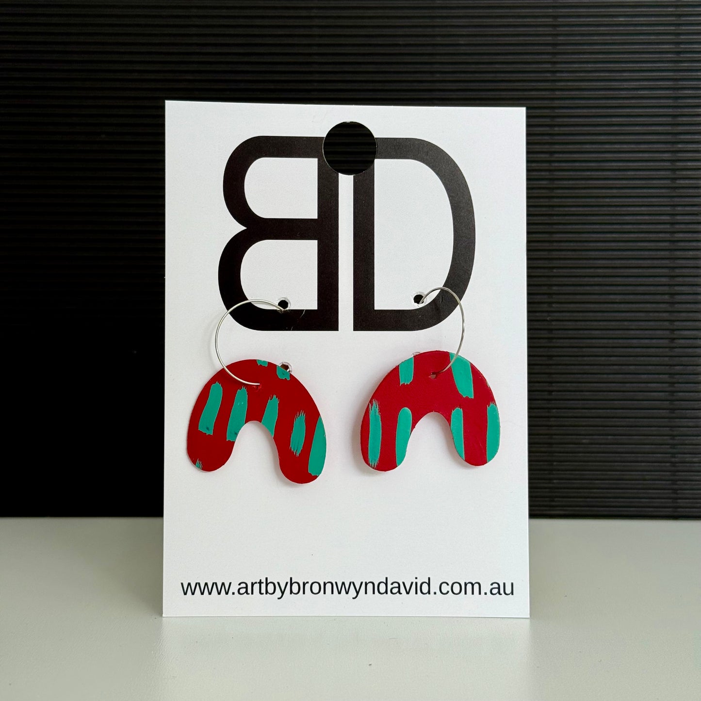 My People - Handmade Painted Leather Earrings - Lightweight Statement Jewellery | Artisan Crafted