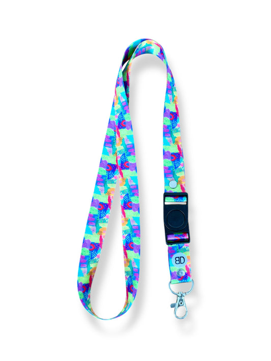 Lanyard - Journey Travelled l Indigenous Art Lanyards - Handcrafted Aboriginal Design Collection with Breakaway Safety Clip