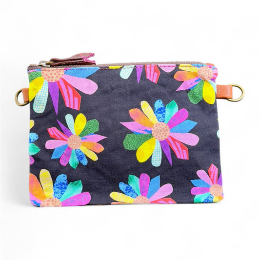 Canvas/Leather Clutch Bag