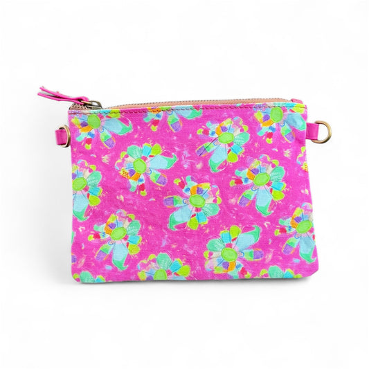 Canvas/Leather Clutch Bag