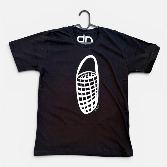 Black T Shirt - Basket | Authentic Trawlwoolway First Nations Art T-Shirts | Indigenous Australian Designer Clothing | Cultural Wearable Art | Small-3XL