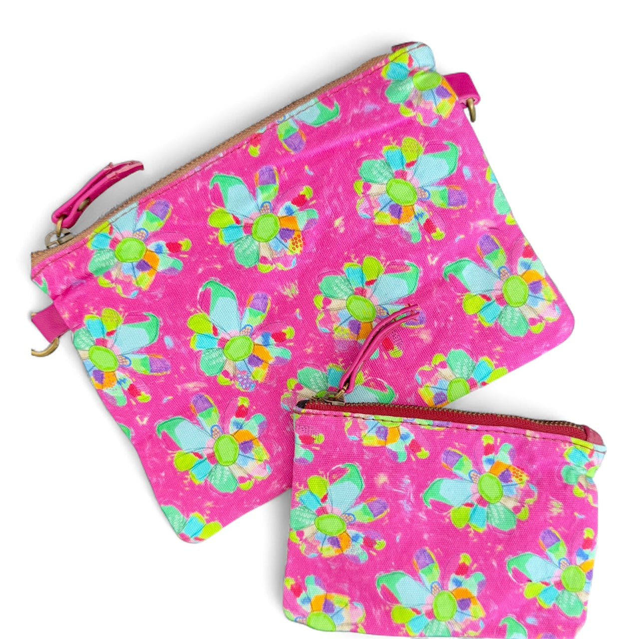 Canvas/Leather Clutch Bag