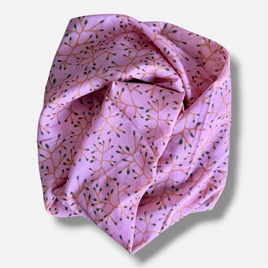 Jumbo Scarf - Pink and Orange Casuarina (She Oak) | Aboriginal Art | Art by Bronwyn David