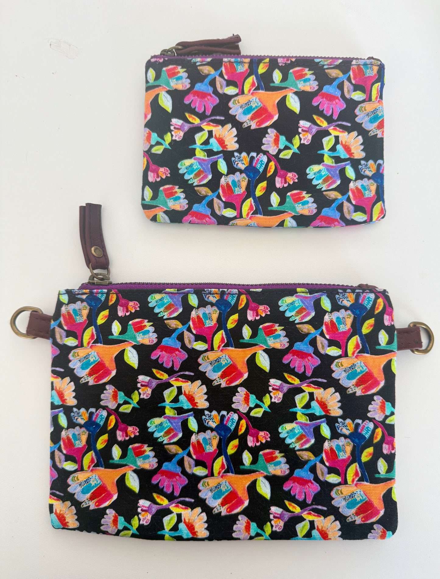 Kaniking (Pig-face) l Handmade Canvas & Leather Clutch Bag l Aboriginal Art Design l Art by Bronwyn David