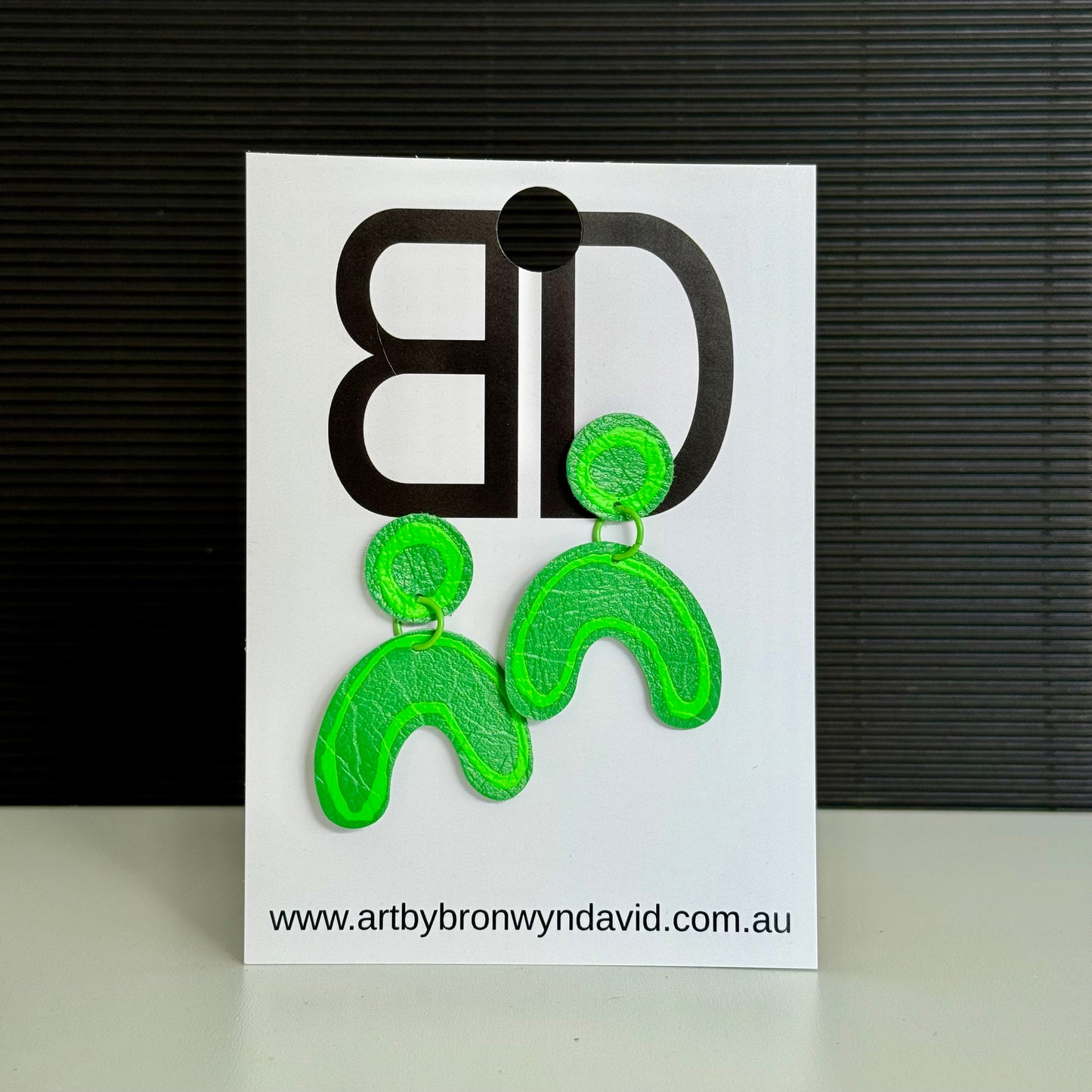 My People - Handmade Painted Leather Earrings - Lightweight Statement Jewellery | Artisan Crafted