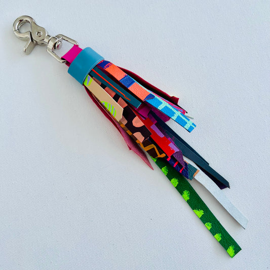 Leather Tassel keychain-Bag Tag