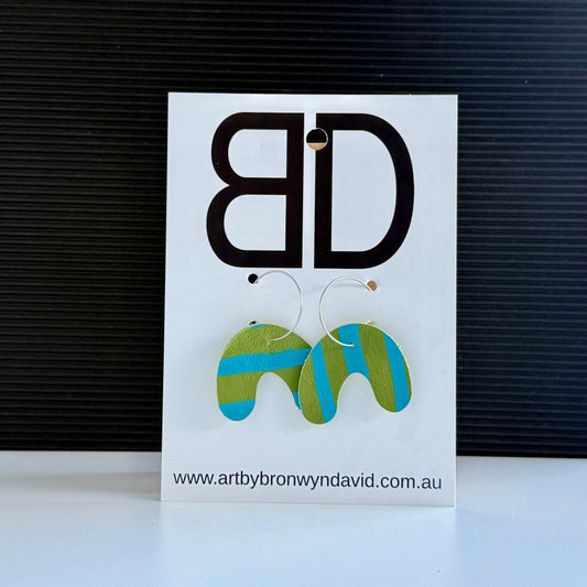 My People - Handmade Painted Leather Earrings - Lightweight Statement Jewellery | Artisan Crafted