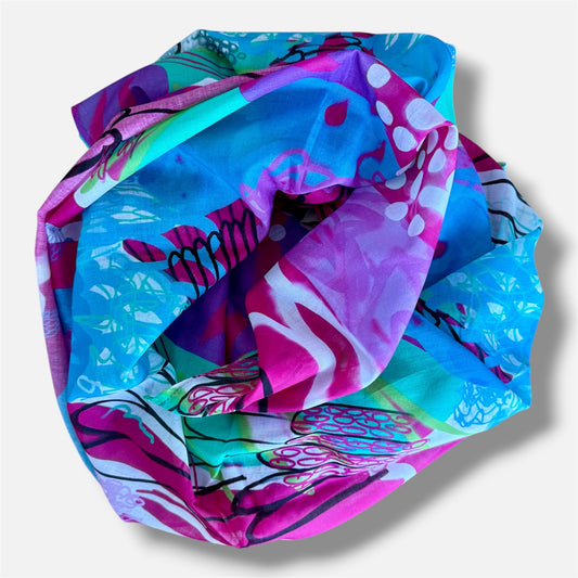 Jumbo Scarf - Flying High | Aboriginal Art | Art by Bronwyn David