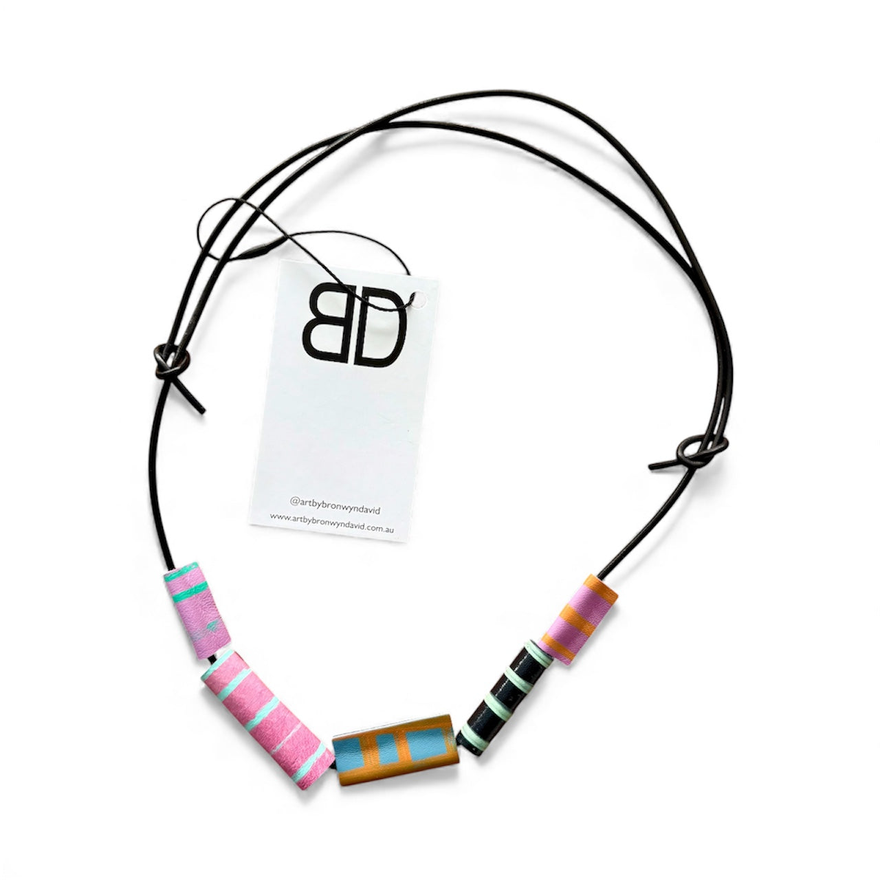 Leather Beaded Necklace