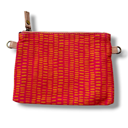 Walking on Country l Handmade Canvas & Leather Clutch Bag l Aboriginal Art Design l Art by Bronwyn David (Copy)