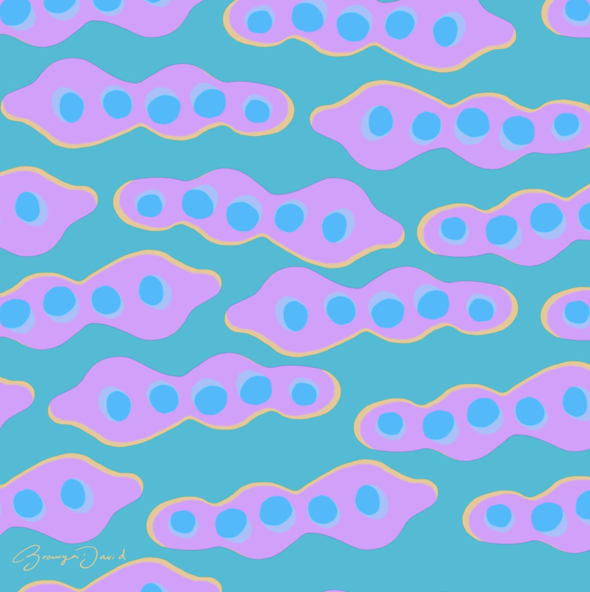 Silk Scarf - Seed Pods 65 x 65 cm | Art by Bronwyn David