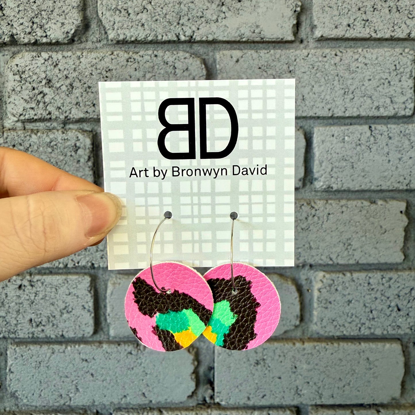 Vegan Leather - Pink Leopard