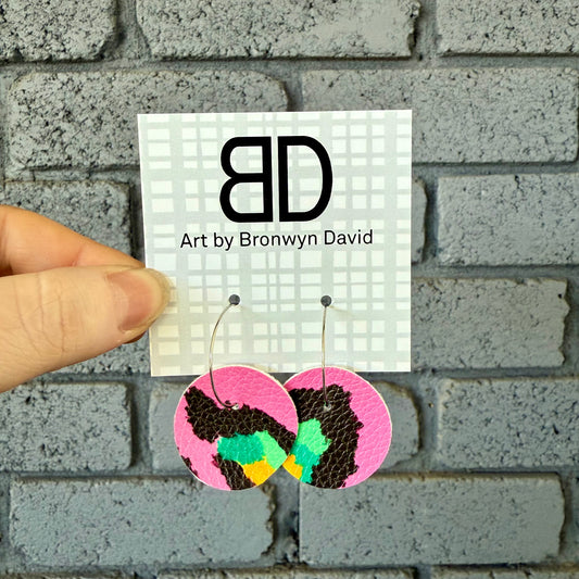 Vegan Leather - Pink Leopard