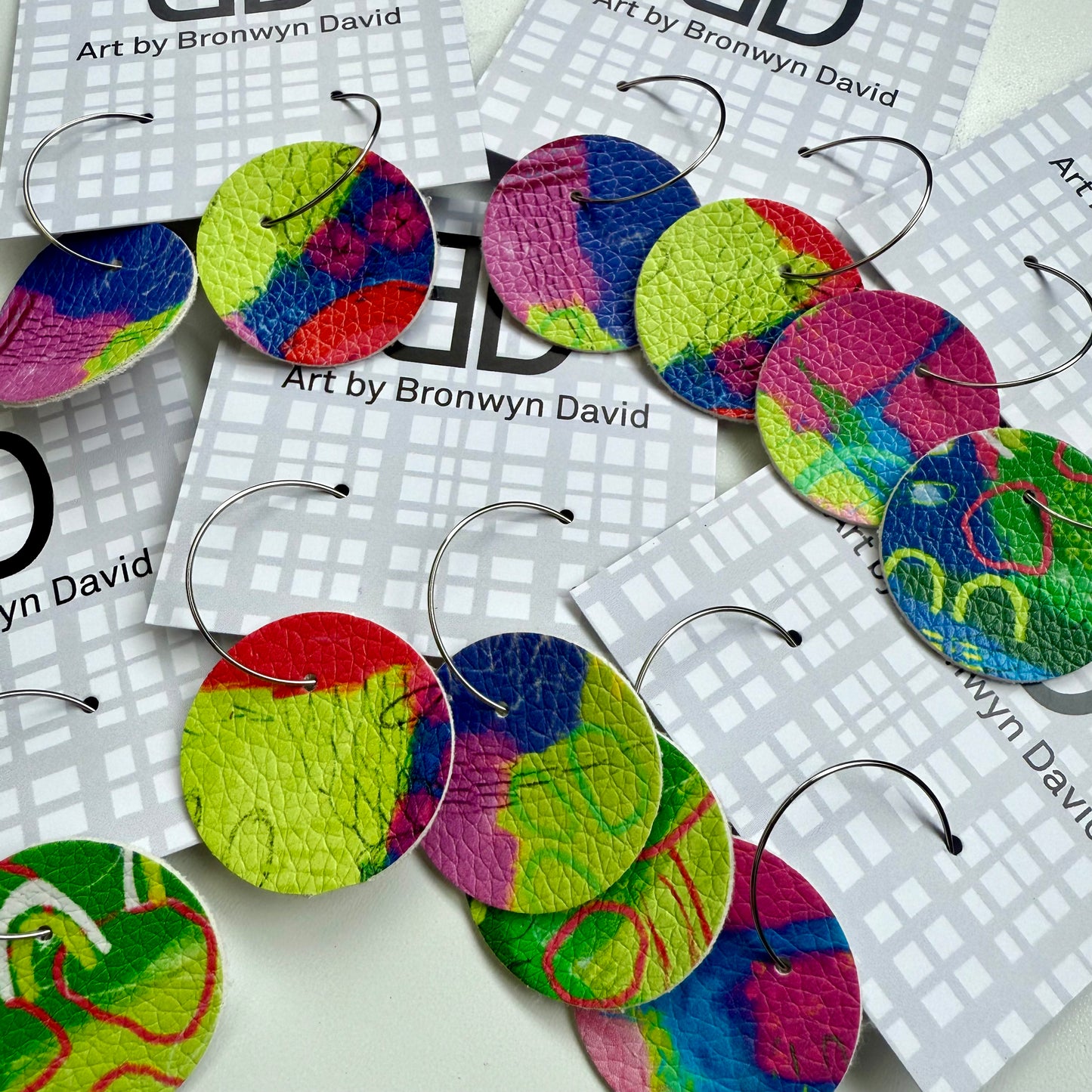 Journey Travelled Circle | Vegan Leather Earrings | Art by Bronwyn David