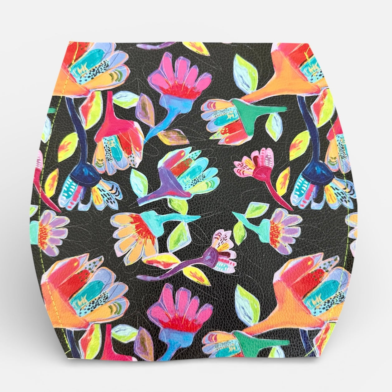 Pig Face (Kanikung) Flat Vase | Vegan Leather | Art by Bronwyn David