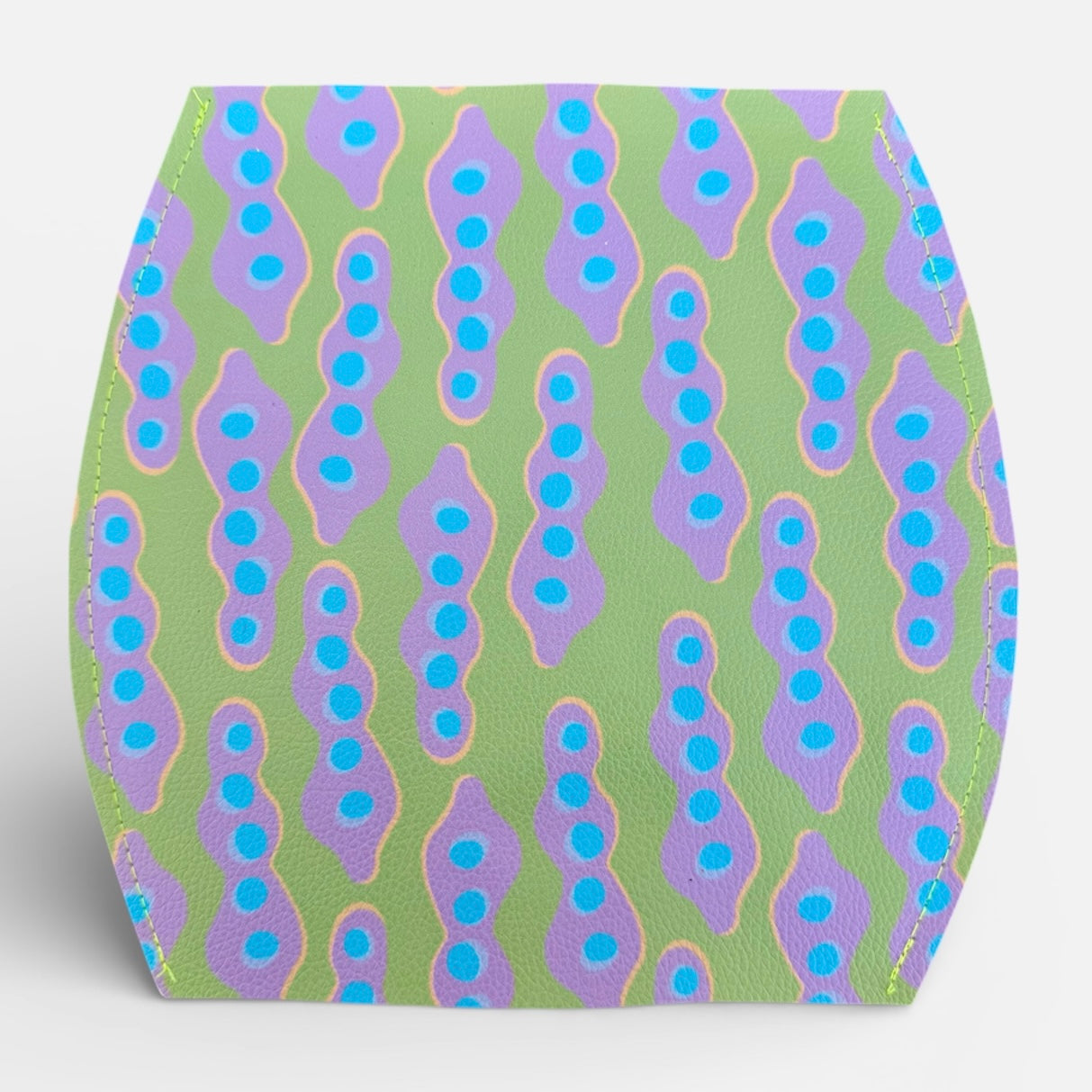 Seed Pods Flat Vase | Vegan Leather | Art by Bronwyn David