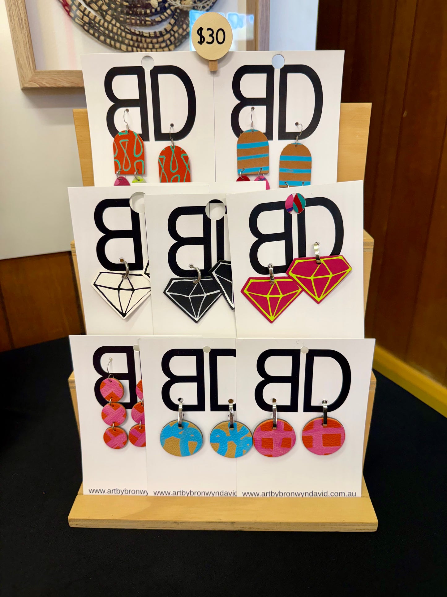 WAW 12 - Earrings $30 ea