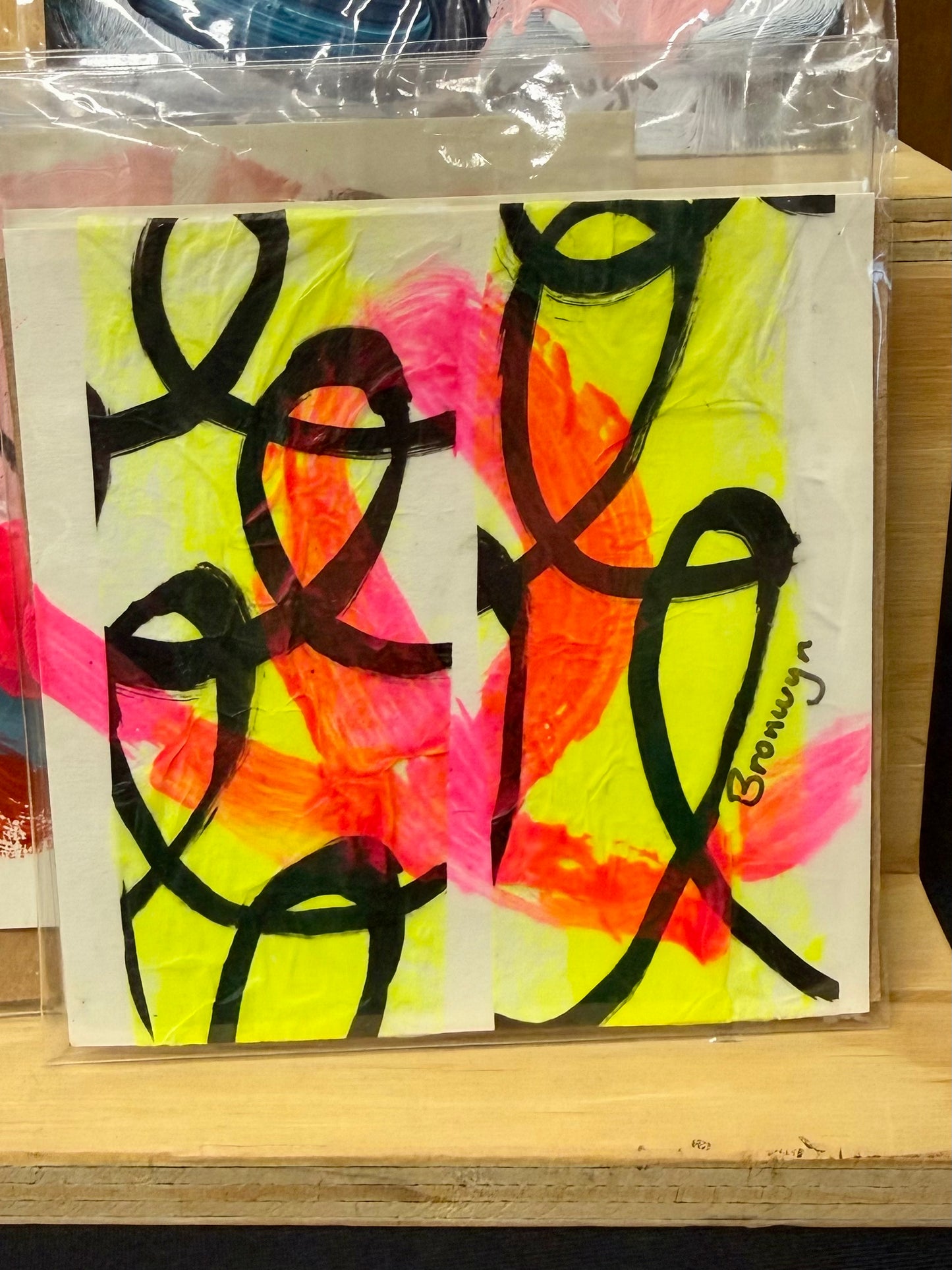 WAW 13 - Small Painting on Card $25 ea