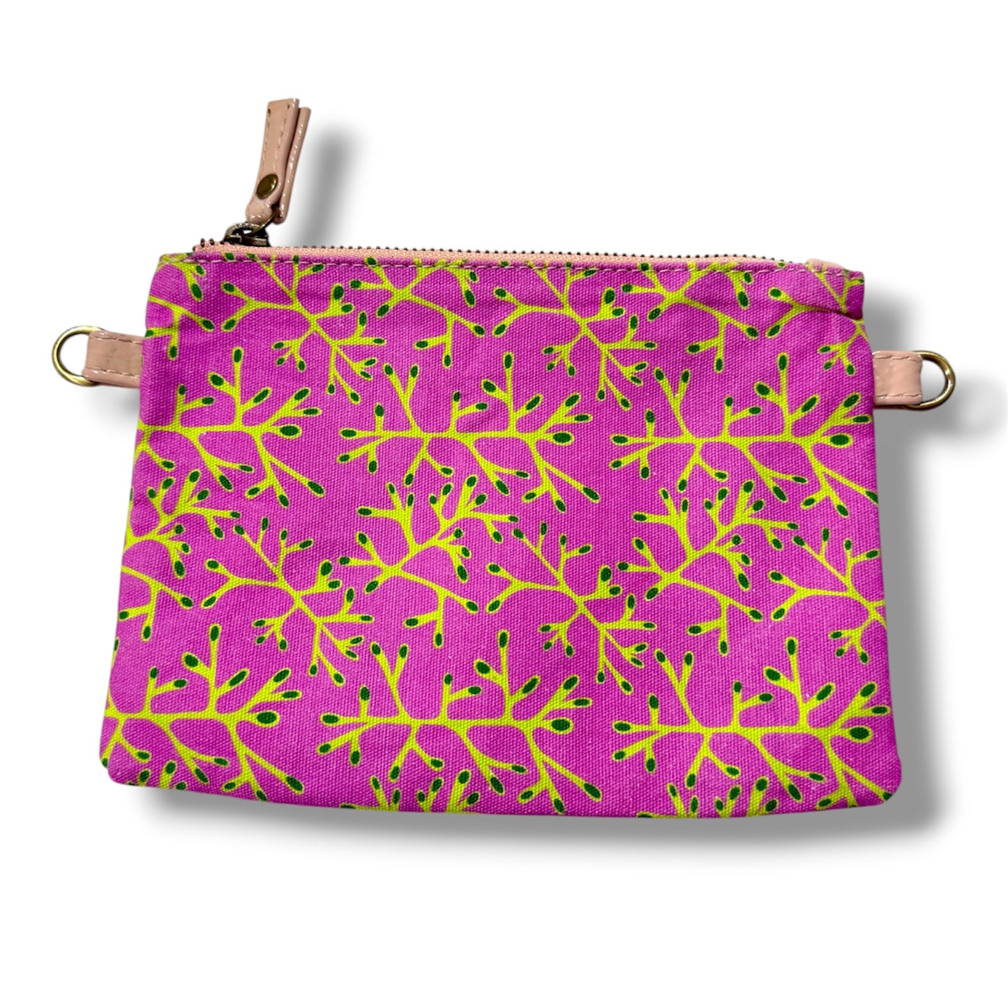 Casuarina (She Oak) l Handmade Canvas & Leather Clutch Bag l Aboriginal Art Design l Art by Bronwyn David