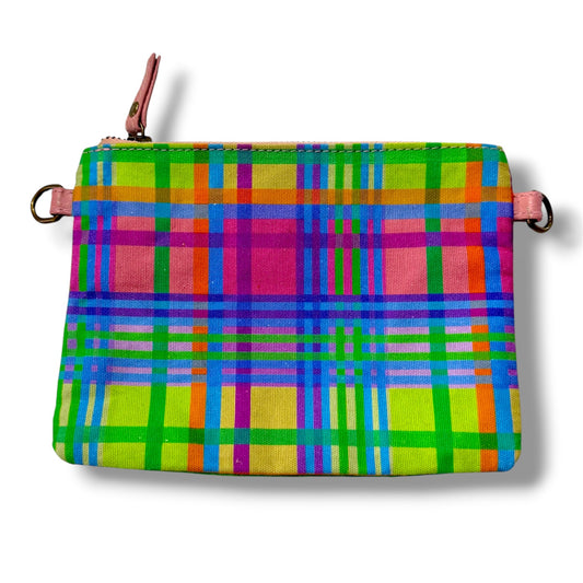 Weave l Handmade Canvas & Leather Clutch Bag l Aboriginal Art Design l Art by Bronwyn David