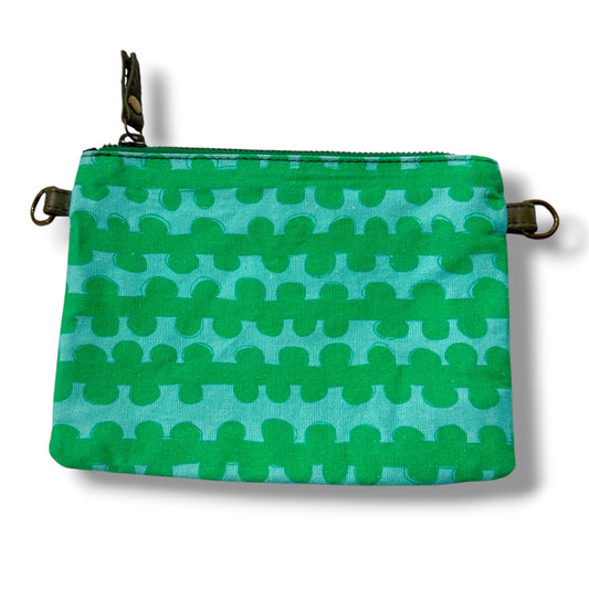 Kelp l Handmade Canvas & Leather Clutch Bag l Aboriginal Art Design l Art by Bronwyn David