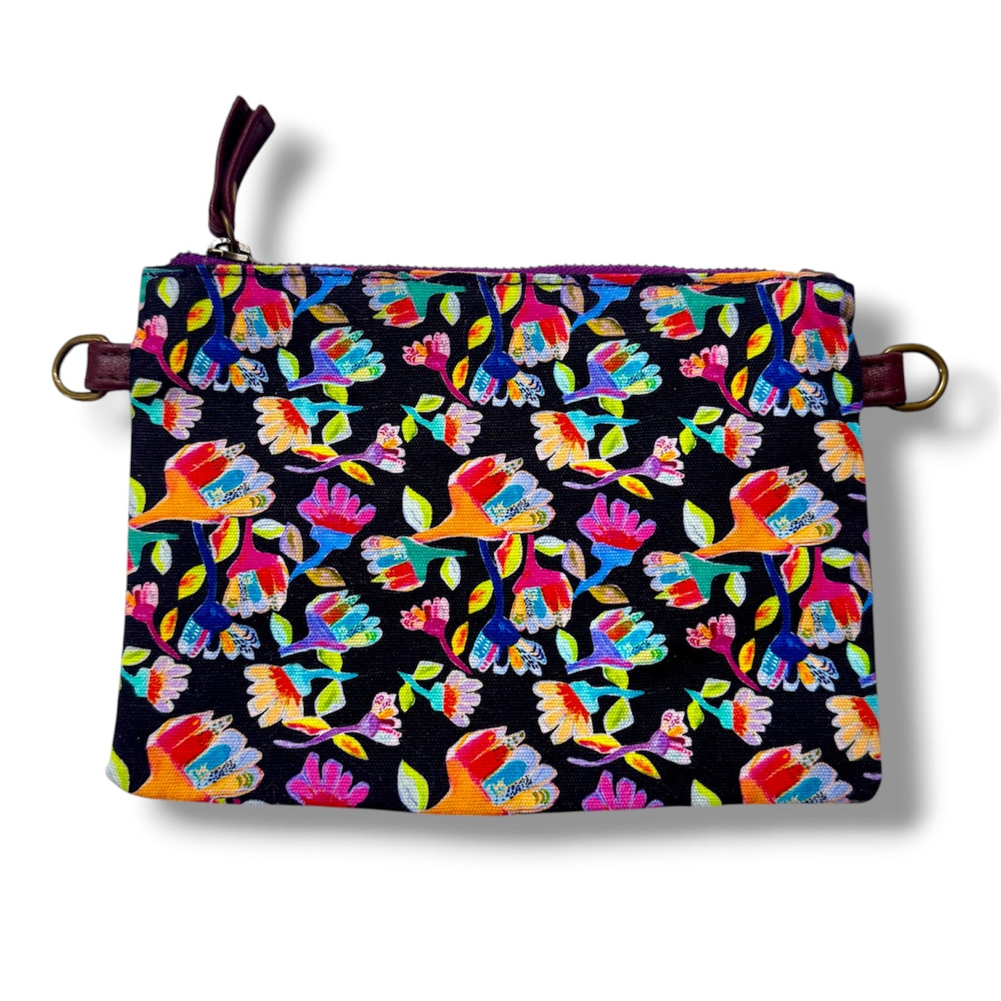 Kaniking (Pig-face) l Handmade Canvas & Leather Clutch Bag l Aboriginal Art Design l Art by Bronwyn David