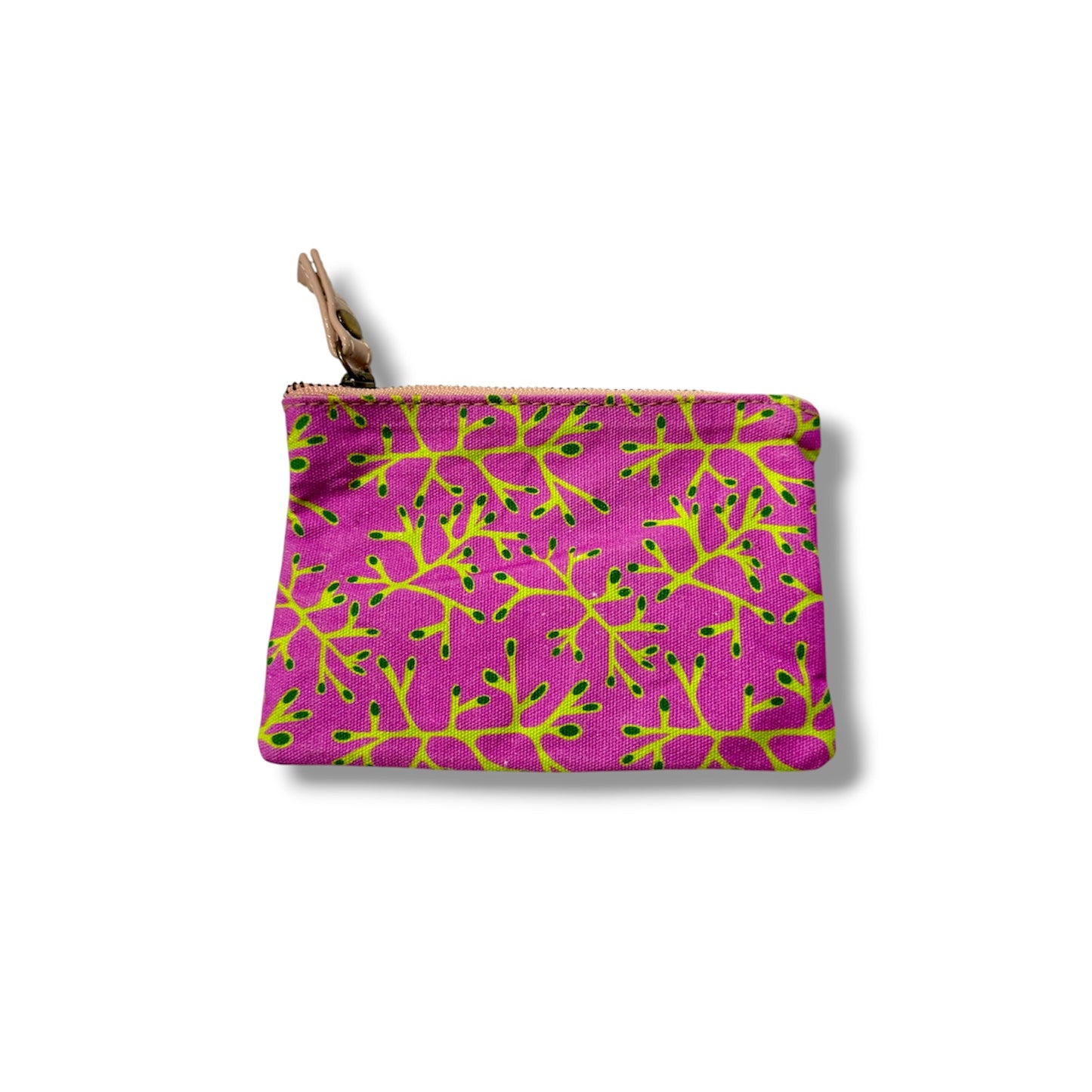 Casuarina (She Oak) | Handmade Canvas & Leather Coin Purse | Aboriginal Art | Art by Bronwyn David