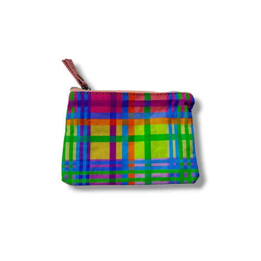 Weave | Handmade Canvas & Leather Coin Purse | Aboriginal Art | Art by Bronwyn David