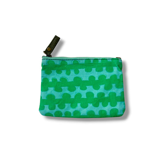 Kelp | Handmade Canvas & Leather Coin Purse | Aboriginal Art | Art by Bronwyn David