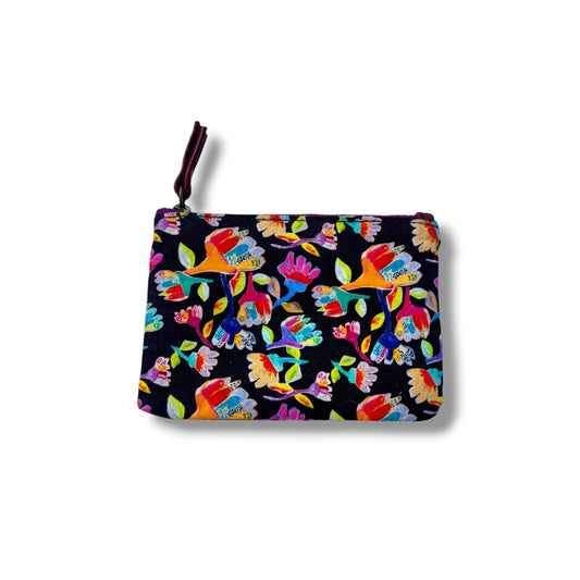 Kanikung (Pig-face) | Handmade Canvas & Leather Coin Purse | Aboriginal Art | Art by Bronwyn David