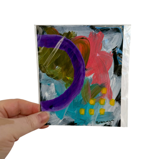 Contemporary Abstract Collection 2025 l Painting on card-stock - 130x110mm